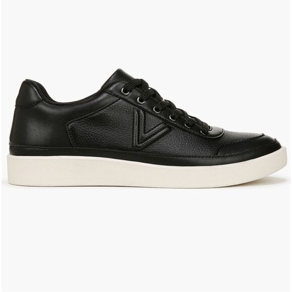 Vionic Emery Low Top Sneaker black leather women’s size 8 NWB - Picture 3 of 5